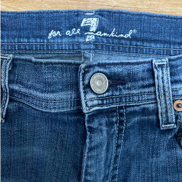 7 For All Mankind 7FAM Women's 31 Flynt Blue Bootcut Jeans Made in USA - Picture 6 of 16